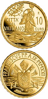 10 euro coin Baptism - Year MMXXI | Vatican City 2021