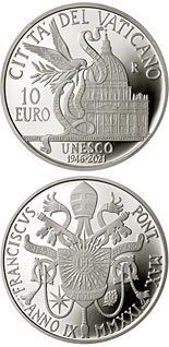 10 euro coin 75th Anniversary of UNESCO | Vatican City 2021