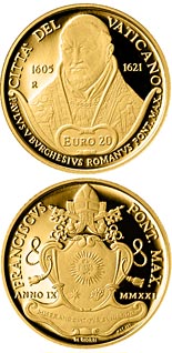 20 euro coin Fourth centenary of the death of Pope Paul V | Vatican City 2021