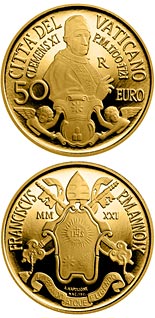 50 euro coin Third centenary of the death of Pope Clement XI | Vatican City 2021