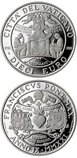 10 euro coin Centenary of the Foundation of the Catholic University of the Sacred Hearth | Vatican City 2021