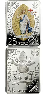 25 euro coin Easter of Resurrection | Vatican City 2022
