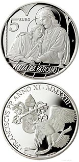 5 euro coin The Twelve Apostles: St. John | Vatican City 2023