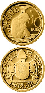 10 euro coin Baptism - Year MMXXIII | Vatican City 2023