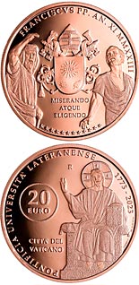 20 euro coin 250th anniversary of the foundation of the Pontifical Lateran University | Vatican City 2023
