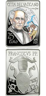 25 euro coin 150th anniversary of the death of Alessandro Manzoni | Vatican City 2023