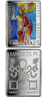 25 euro coin Easter of Resurrection | Vatican City 2024