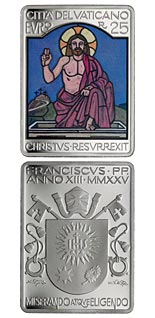 25 euro coin Easter Resurrection | Vatican City 2025