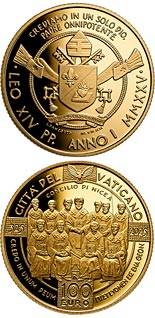 100 euro coin The Council of Nicaea | Vatican City 2025