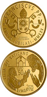 50 euro coin Pope Francis Holy Year MMXXV | Vatican City 2025