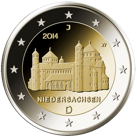 Image of 2 euro coin - Niedersachsen: St. Michael zu Hildesheim | Germany 2014