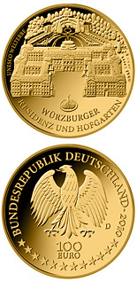 100 euro coin UNESCO Welterbe Würzburg  | Germany 2010