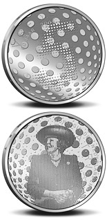 Image of 5 euro coin - 60 years Peace and Freedom  | Netherlands 2005.  The Silver coin is of Proof, UNC quality.