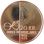 20 krone coin Niels Henrik Abel | Norway 2002