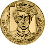 Image of 2 zloty coin - Artur Grottger | Poland 2010.  The Nordic gold (CuZnAl) coin is of UNC quality.