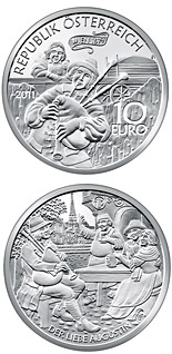 10 euro coin Der liebe Augustin | Austria 2011